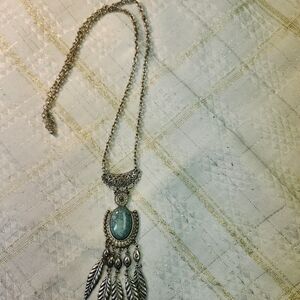 Elegant Silver and Turquoise Necklace